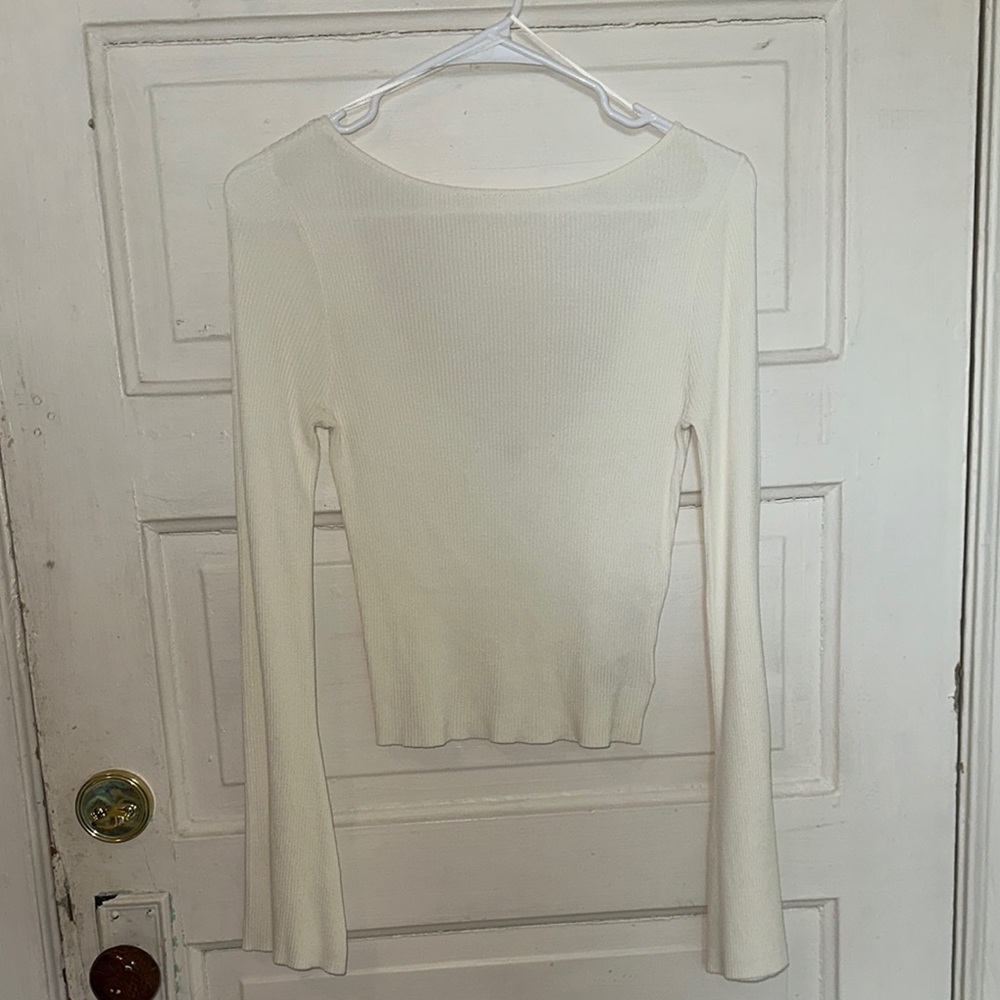 Zara Cream Long Sleeve Top